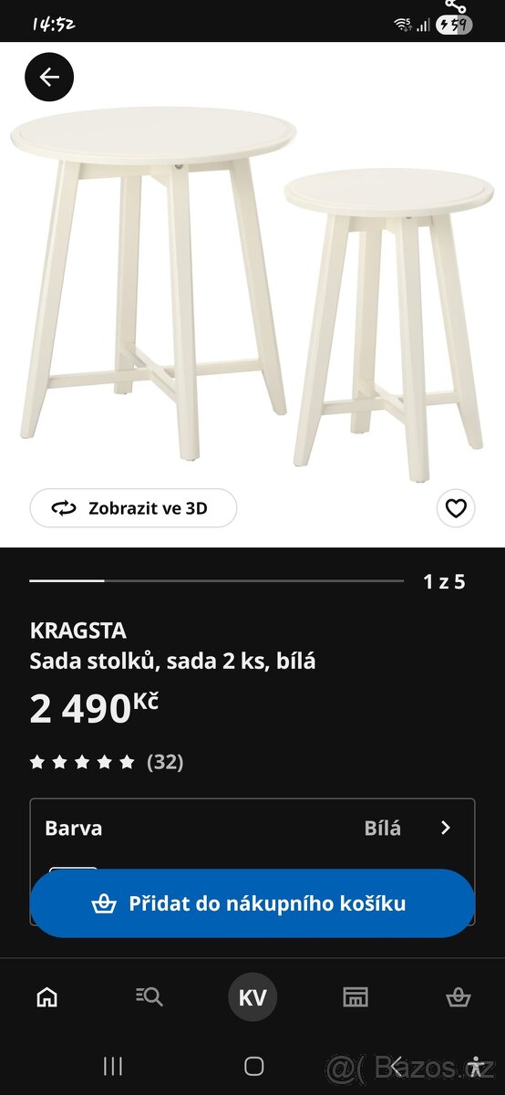Ikea odkládací stolek KRAGSTA - 4