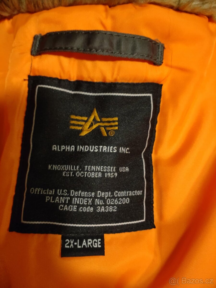 BUNDA N3B ALJAŠKA ALPHA INDUSTRIES OLIVE XXL - 4