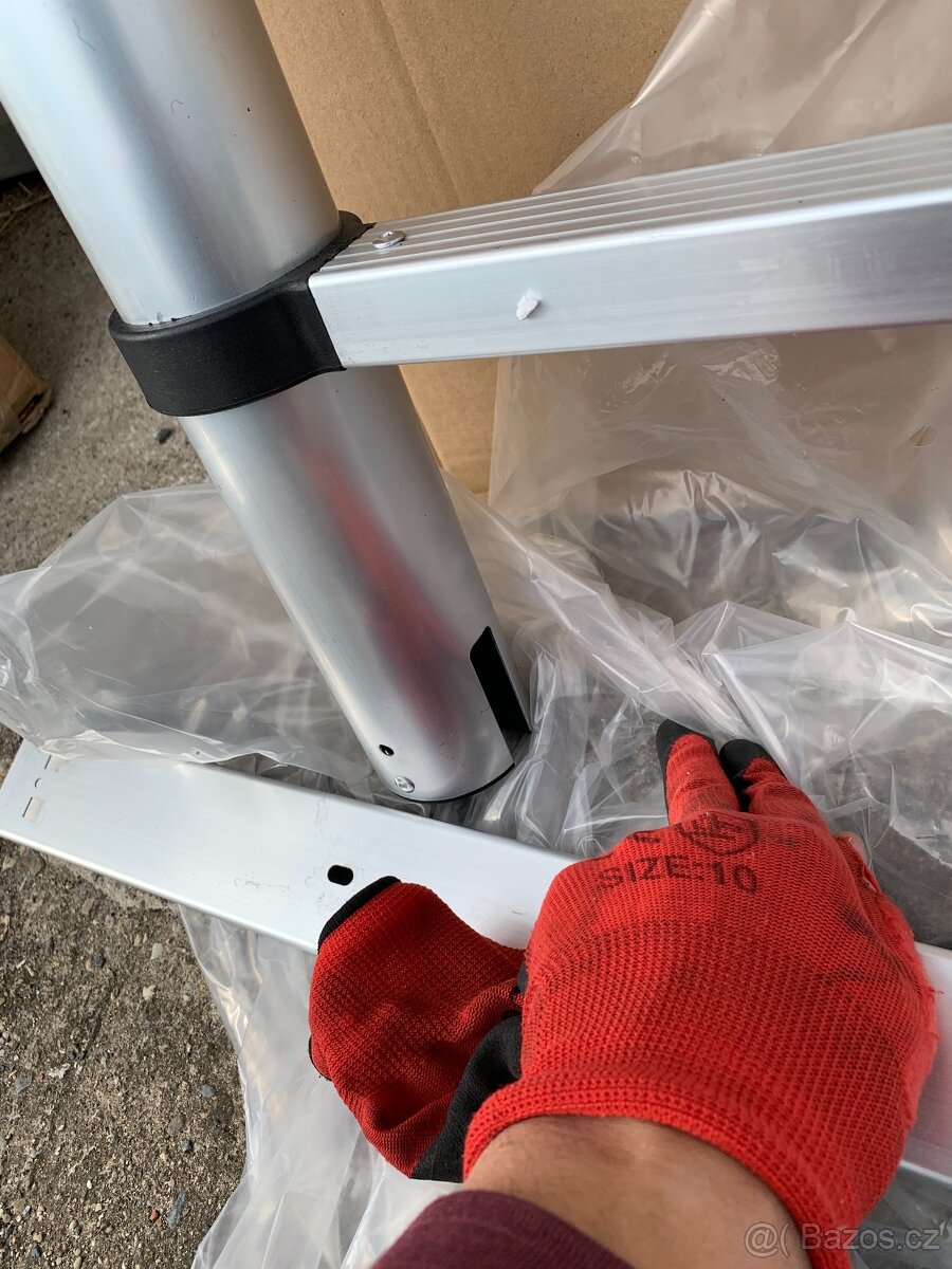 380 cm teleskopický hliníkový žebřík skládací 4.8m - 4