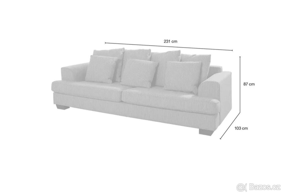 Sedačka SOHO Franka NOVÁ 2. jakost - 4