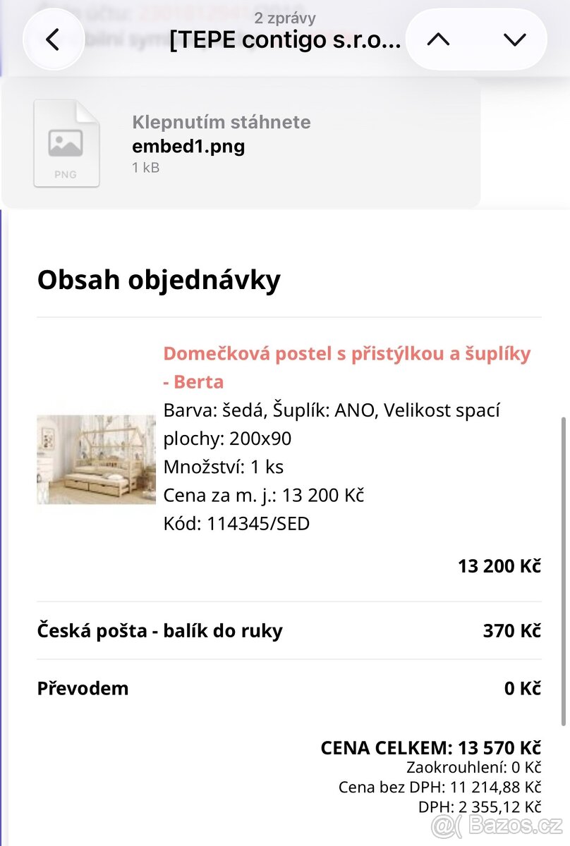 Domečková postel s přistýlkou a šuplíky - Berta - 4