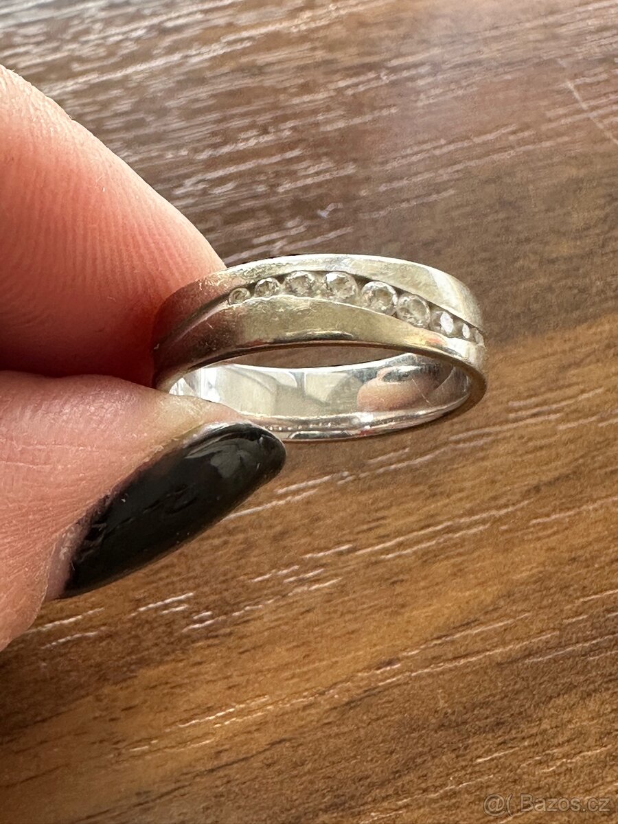 Zlatý prsten, bílé zlato - 4