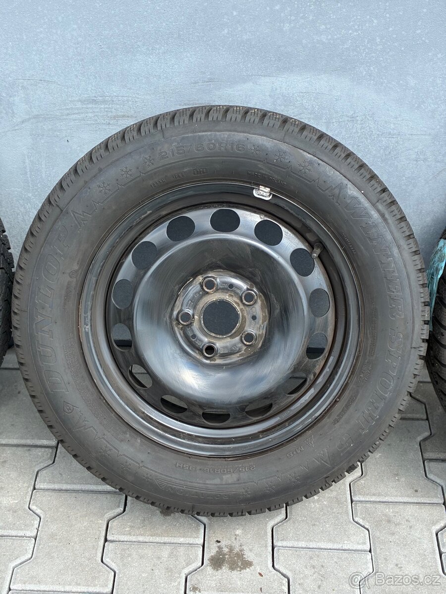 215/60 R16 5x112 |Originální sada plechových disků - 4
