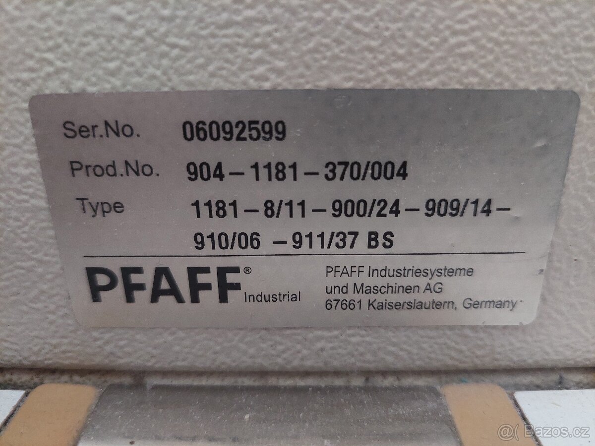 Průmyslový šicí stroj PFAFF 1181 s odstřihem - 4