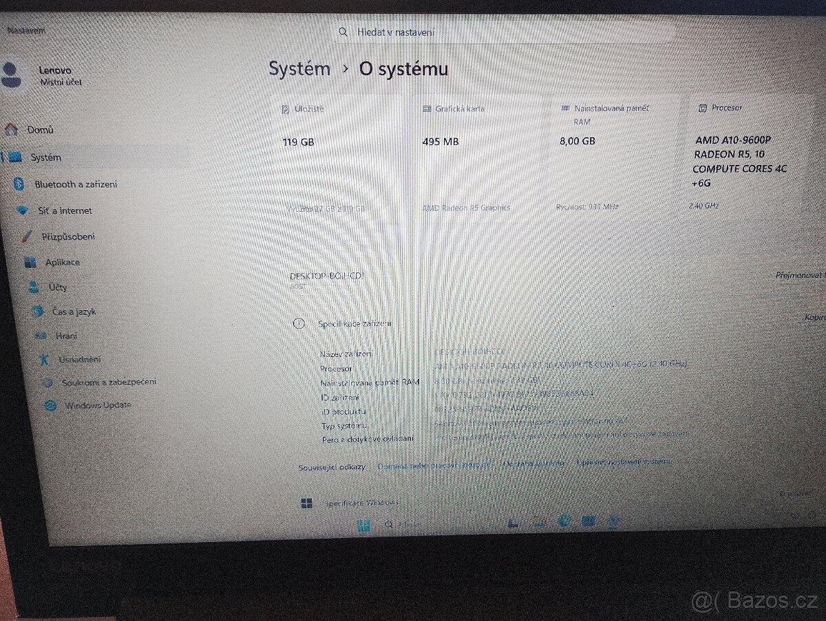 notebook Lenovo IdeaPad 310-15ABR - FHD 15.6" (WIN11) - 4