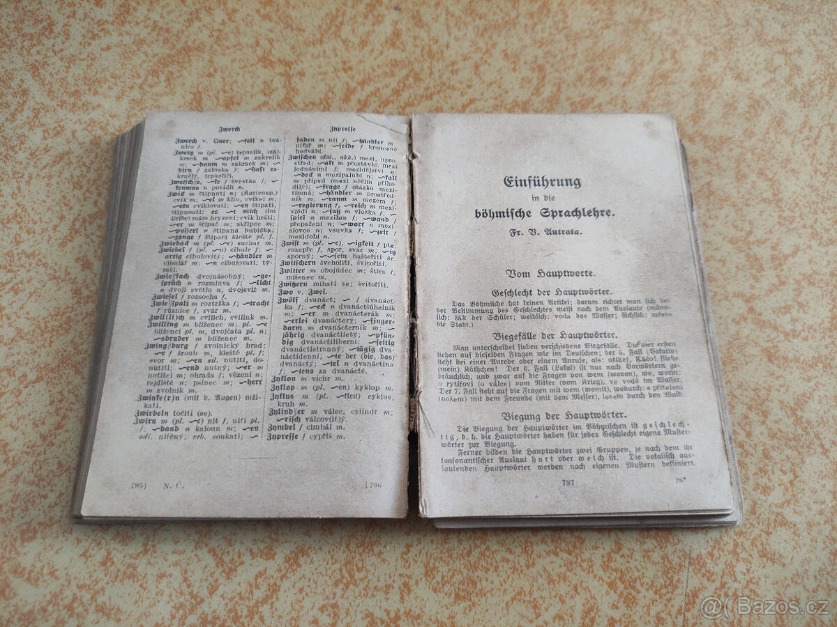 Česko - německý a německo-český kapesní slovník z roku 1923 - 4