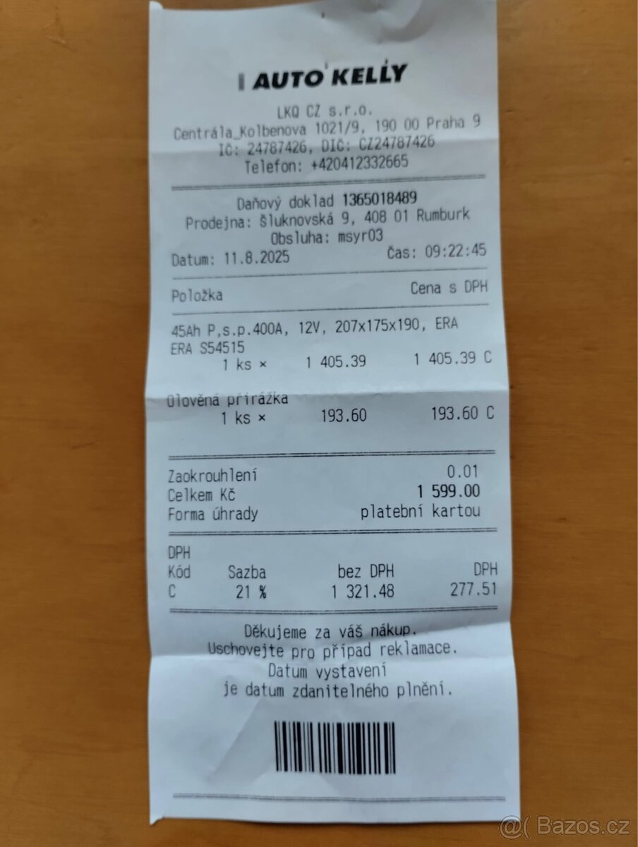 Autobaterie ERA 12V 45Ah 400V - 4