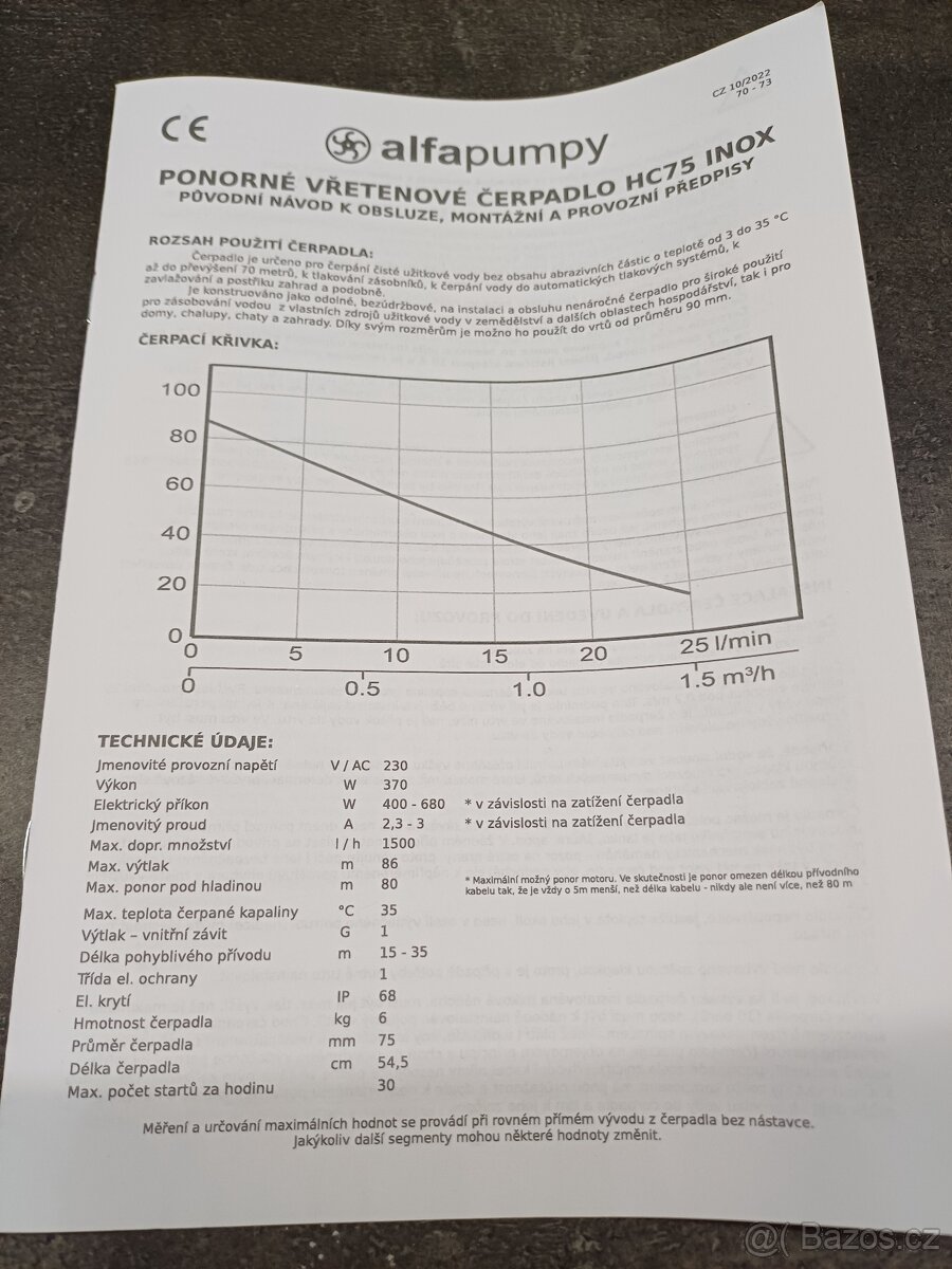 Ponorné vřetenové čerpadlo - 4