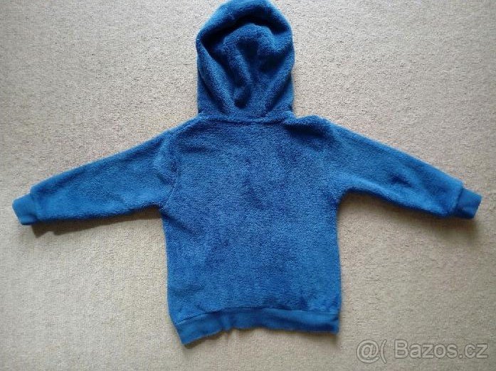 Modrá chlupatková mikina - 4