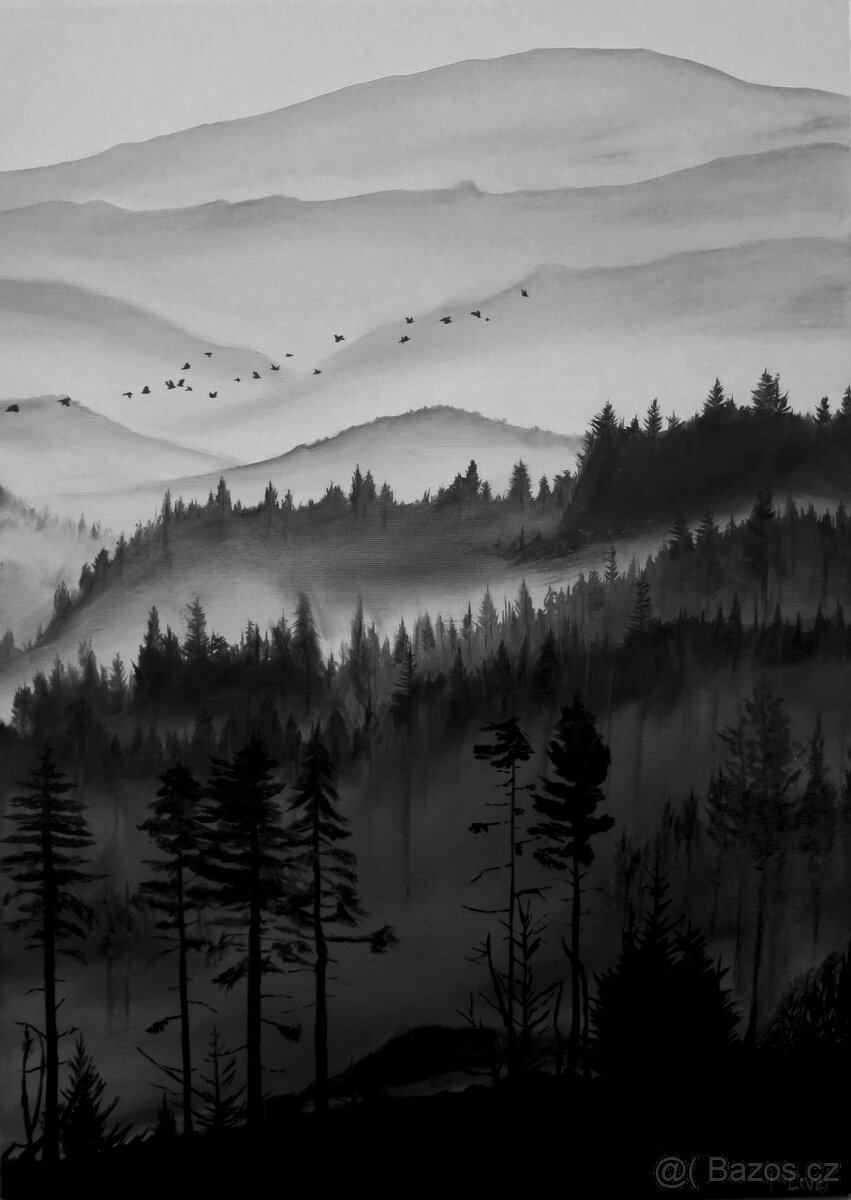 Ručně malovaný obraz – Stromy - 4