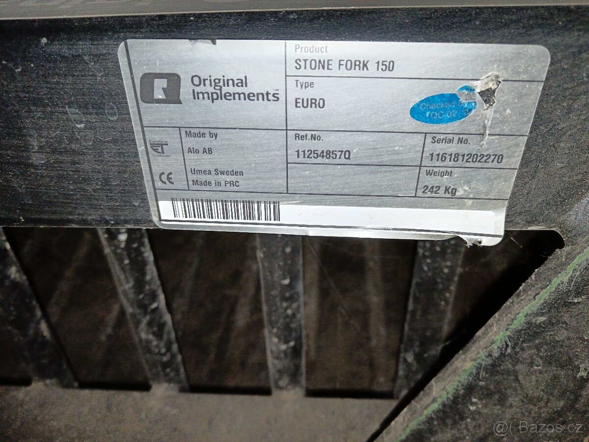 KAMENNÁ VIDLICE 150 na čelní nakladač - 4