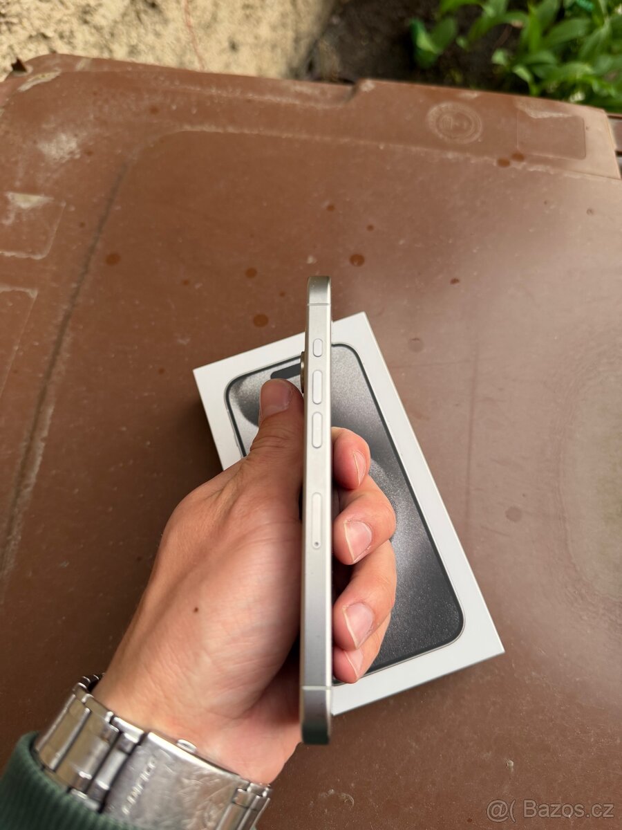 iPhone 15 PRO 128GB White titanium, Bílý titan - 4