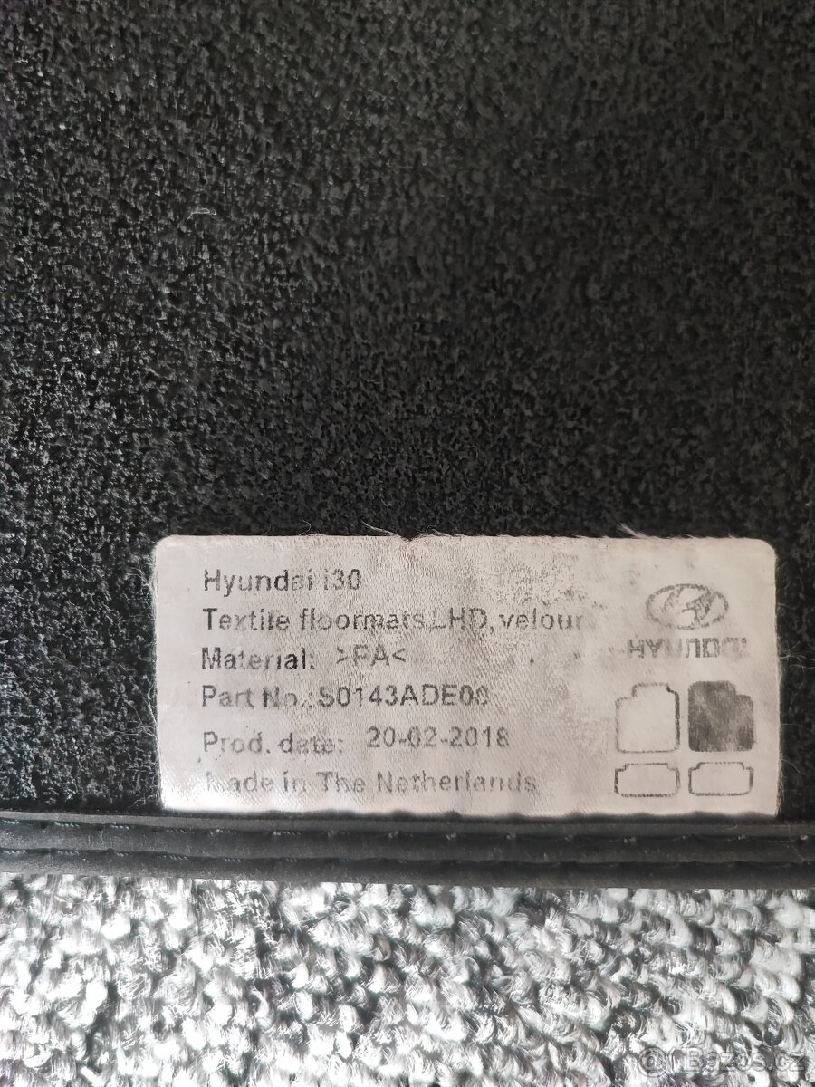3 ks Textilní koberečky Hyundai i30N hatchback fastback - 4