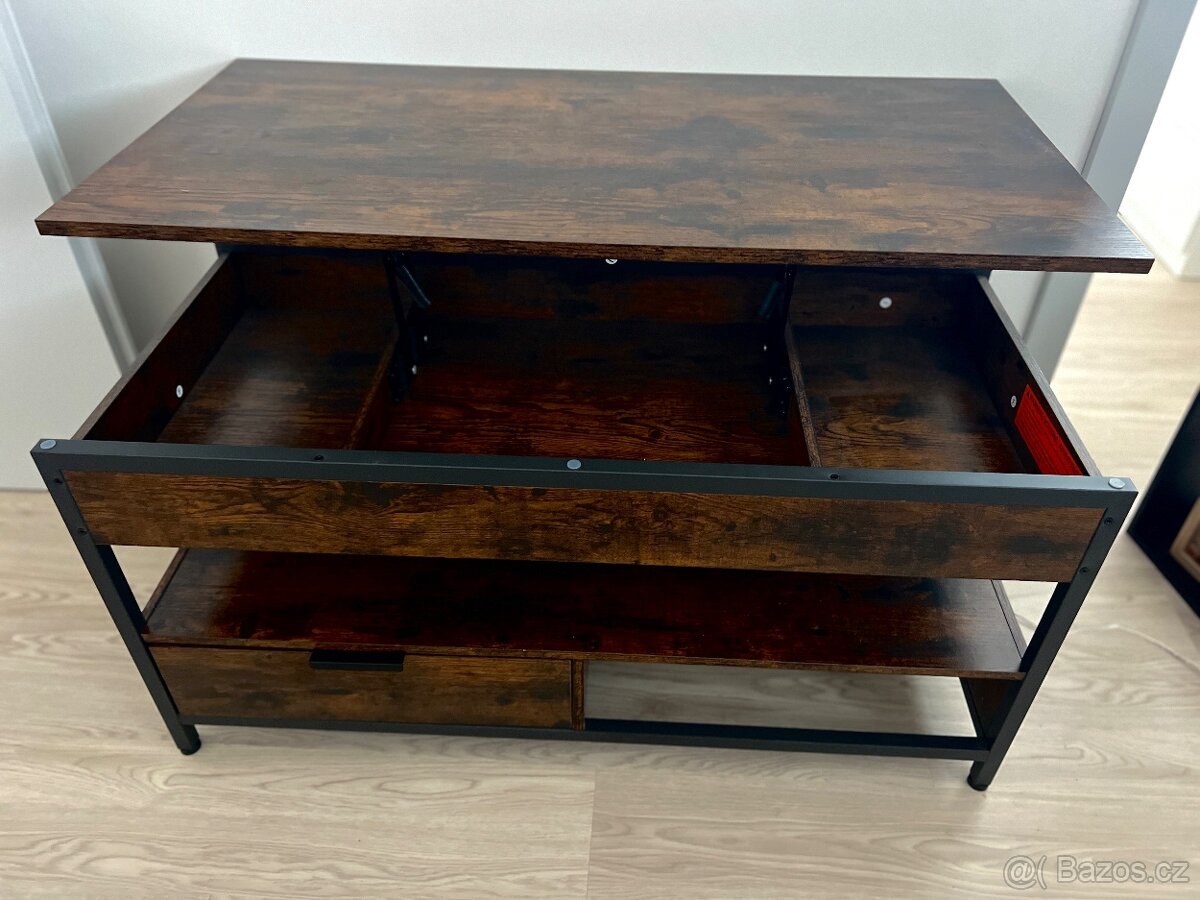 Výsuvný Konferenční stolek - skříňka, wenge barva - 4