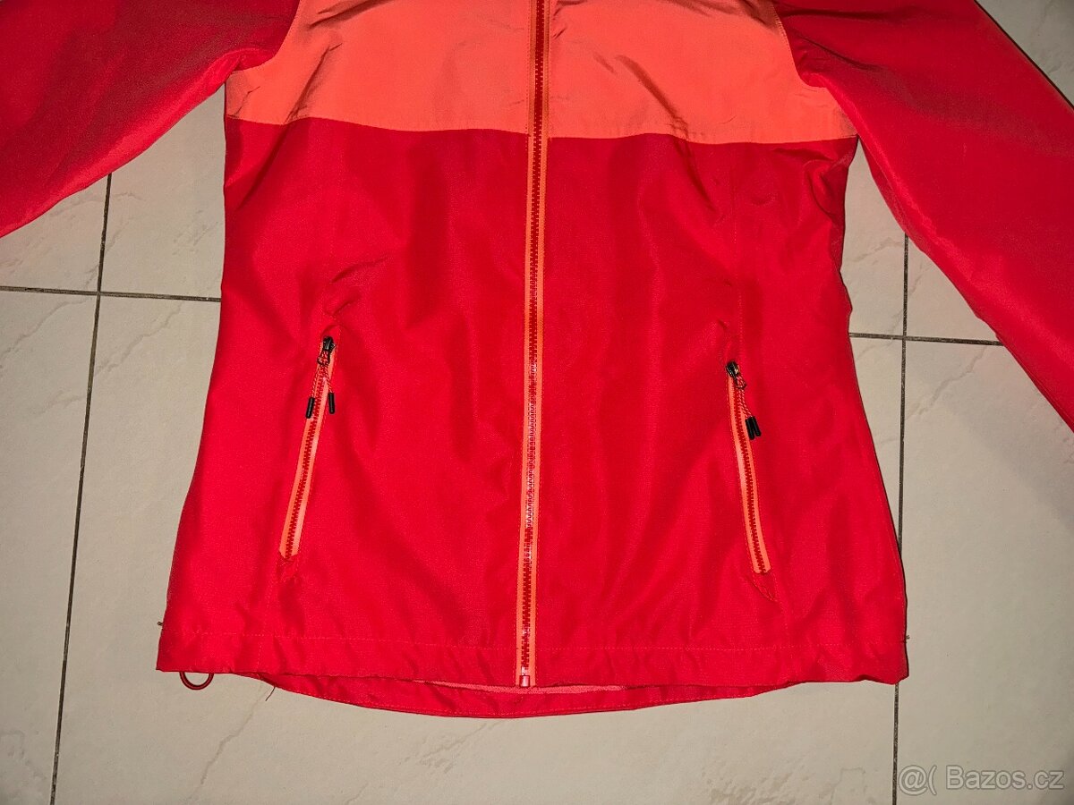 Dámská červeno-oranžová bunda šusťákovka vel.38 - 4