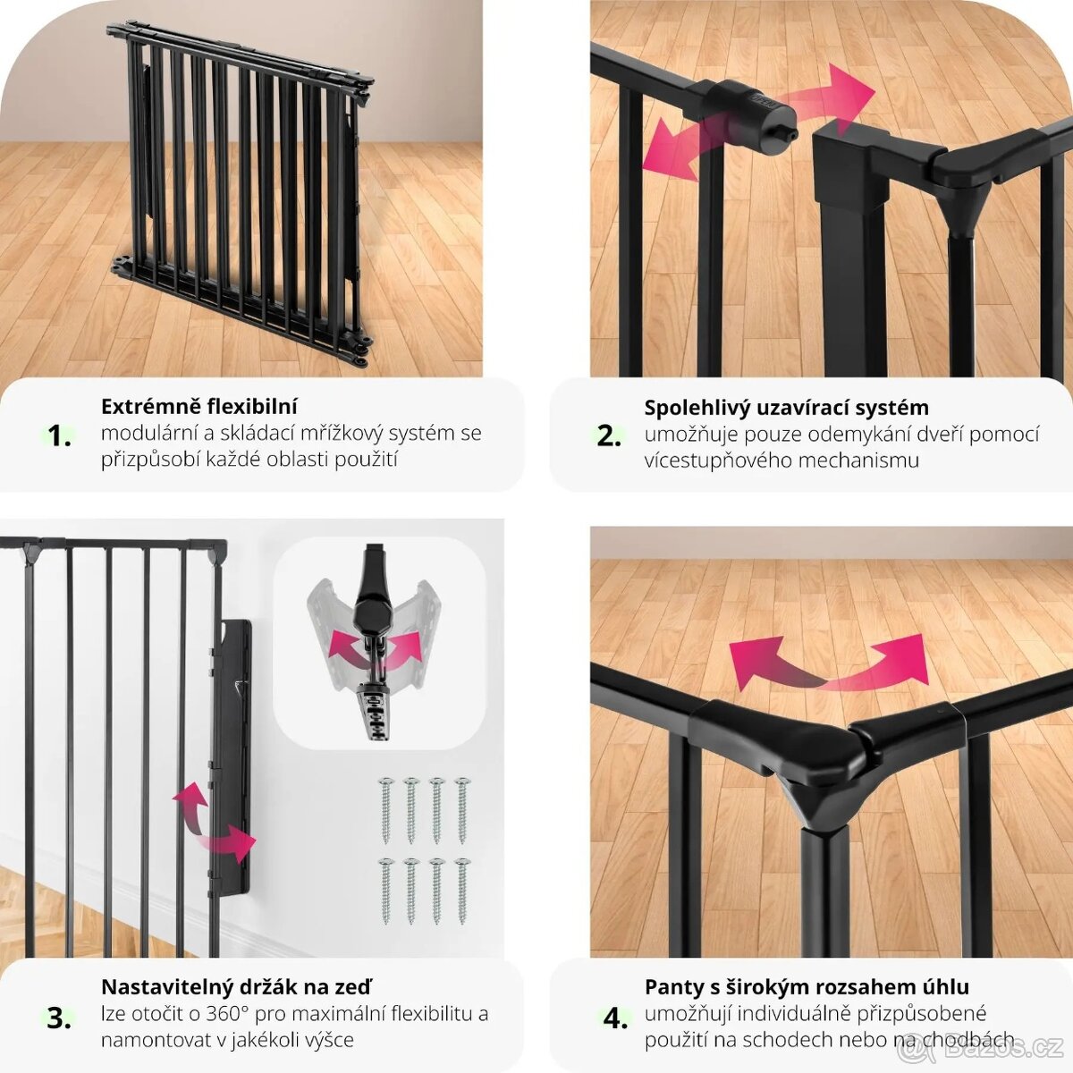 Bezpečnostní zábrana ke krbu, ke schodům Agni - 4