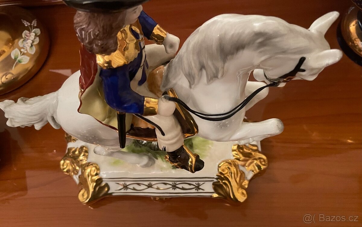 Prodám: Porcelánová figurka jezdce. Originál. Jezdec od Frie - 4