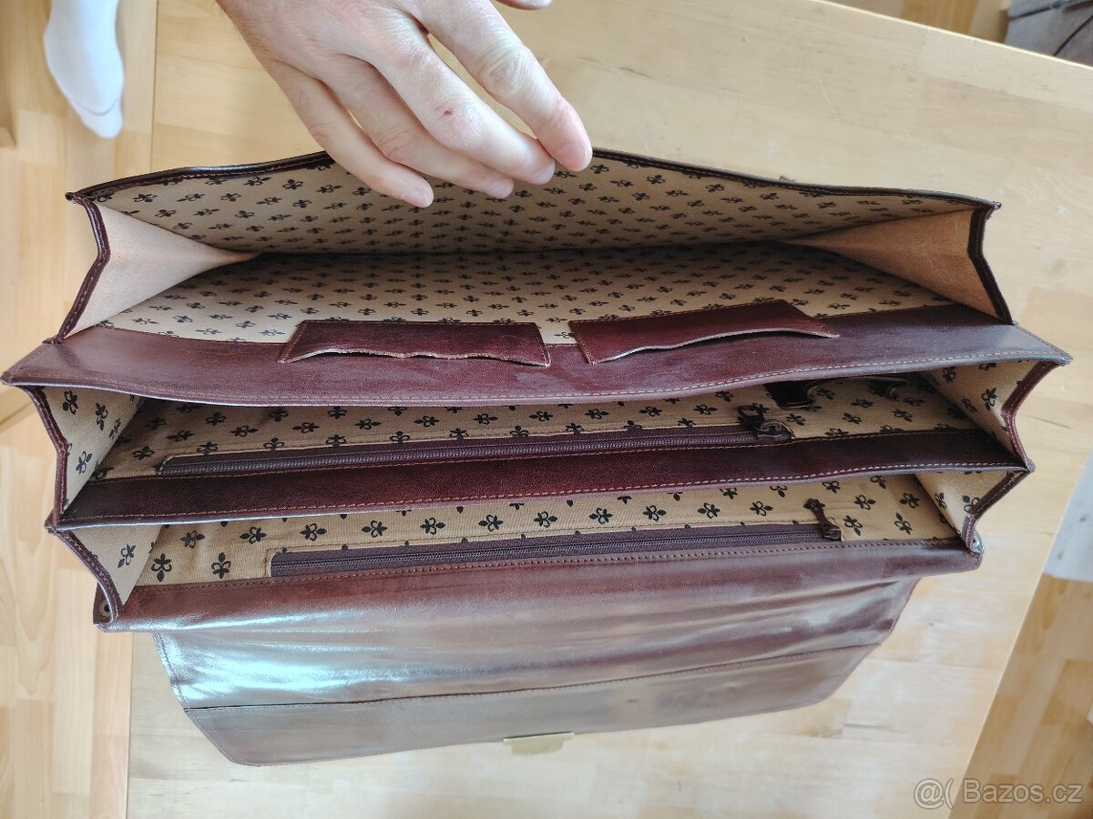 Hnědý pánský kufřík/spisovka – nový - 4