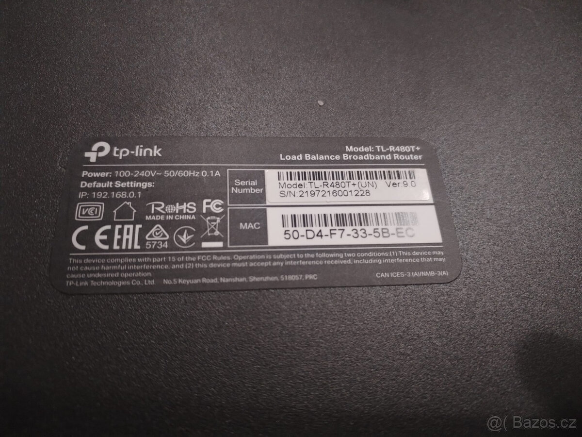 Lan router TP-Link TL-R480T+ - 4