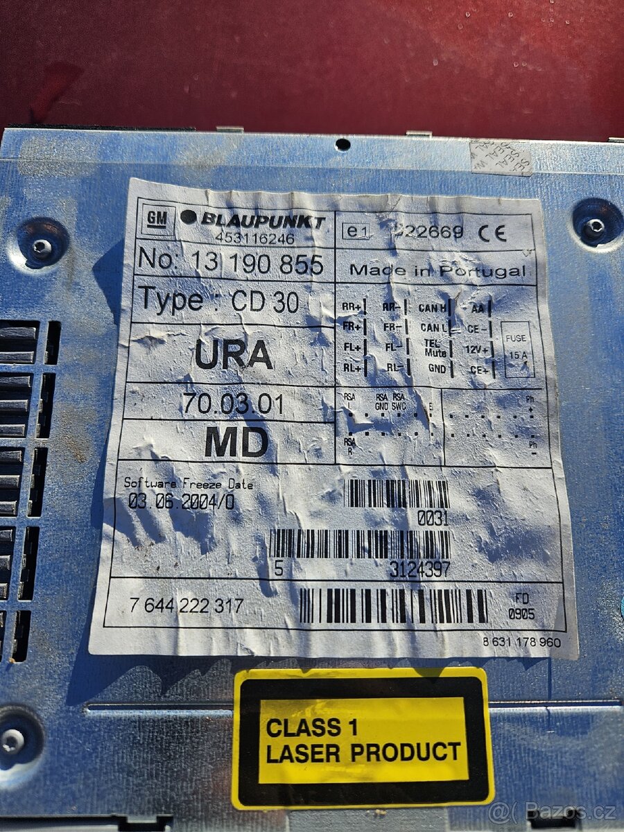 Autorádio Opel Meriva A cd30. - 4