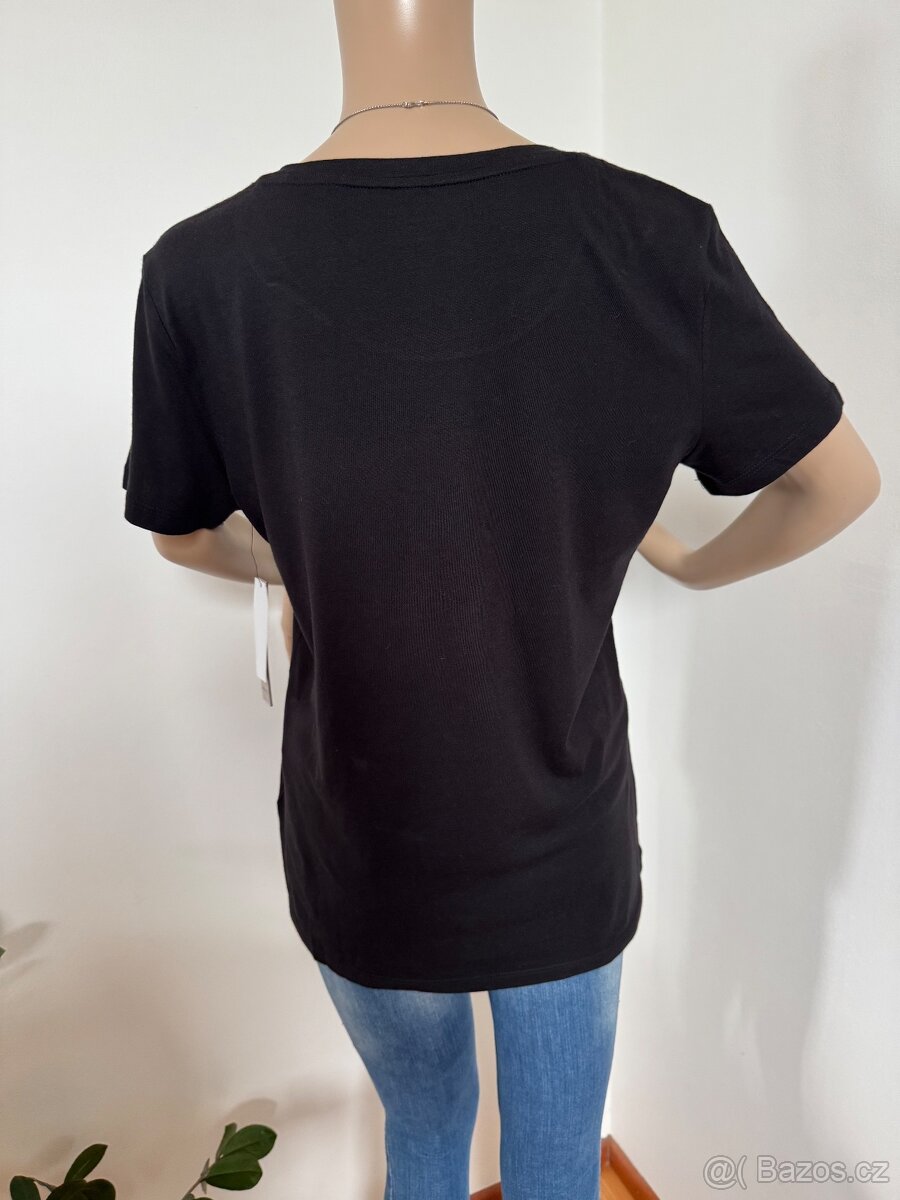 Černé tričko Calvin Klein Jeans vel. M - 4