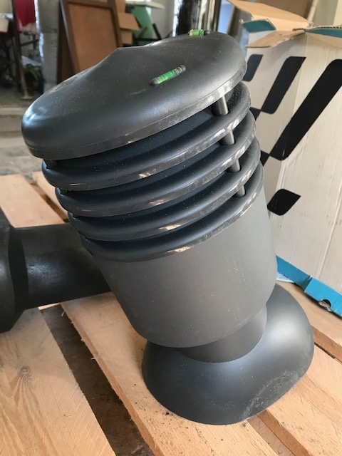 Větrací plastový komínek, průměr 125 mm + příslušenství - 4