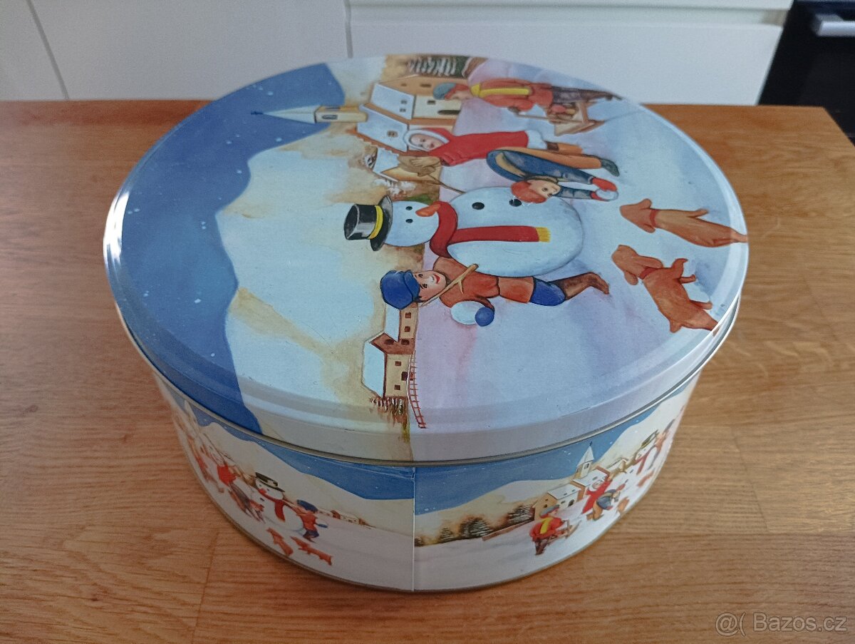 PLECHOVÁ DÓZA SE ZIMNÍM DEKOREM - 4