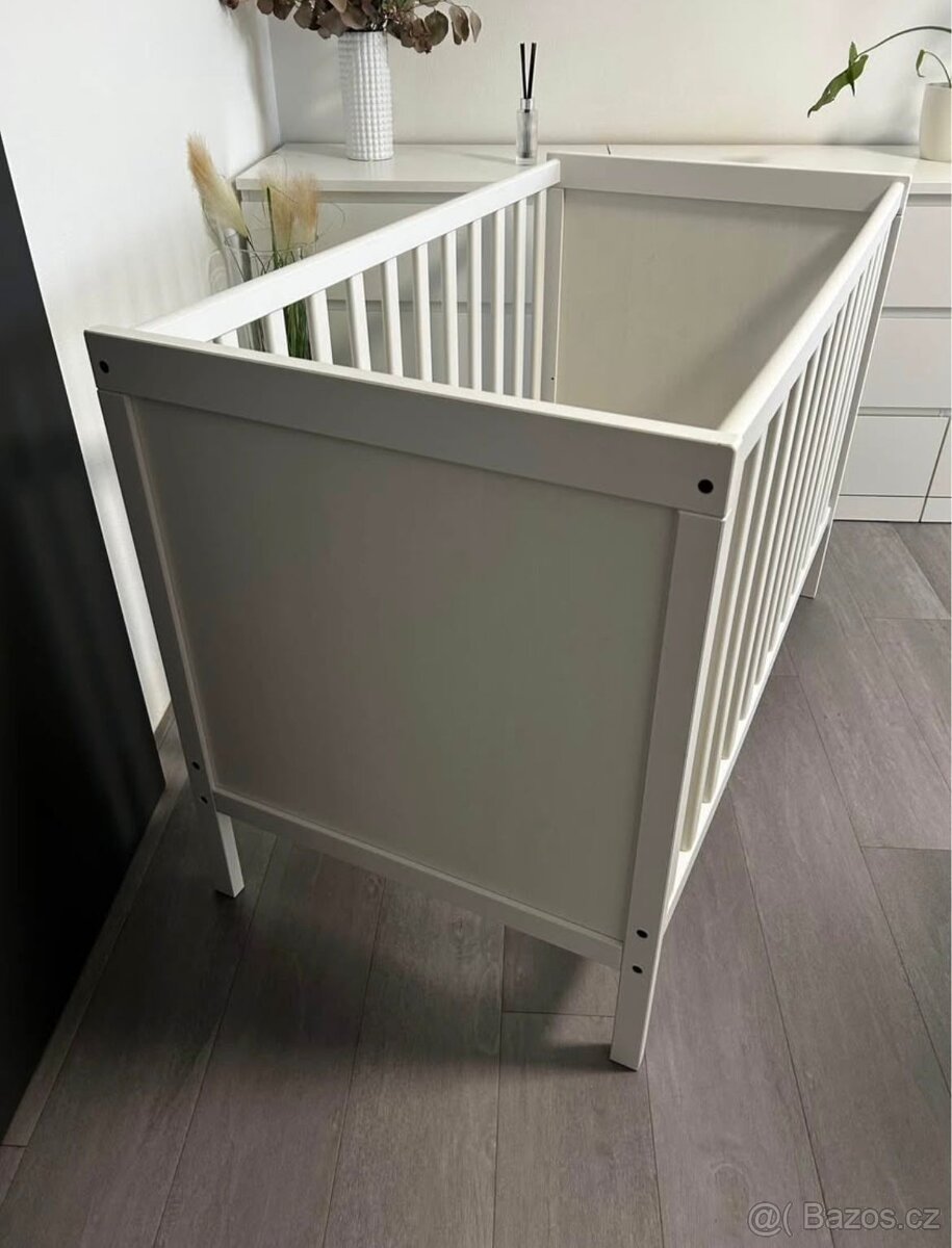 Dětská postýlka IKEA SUNDVIK bílá Rozměry: 60x120 - 4