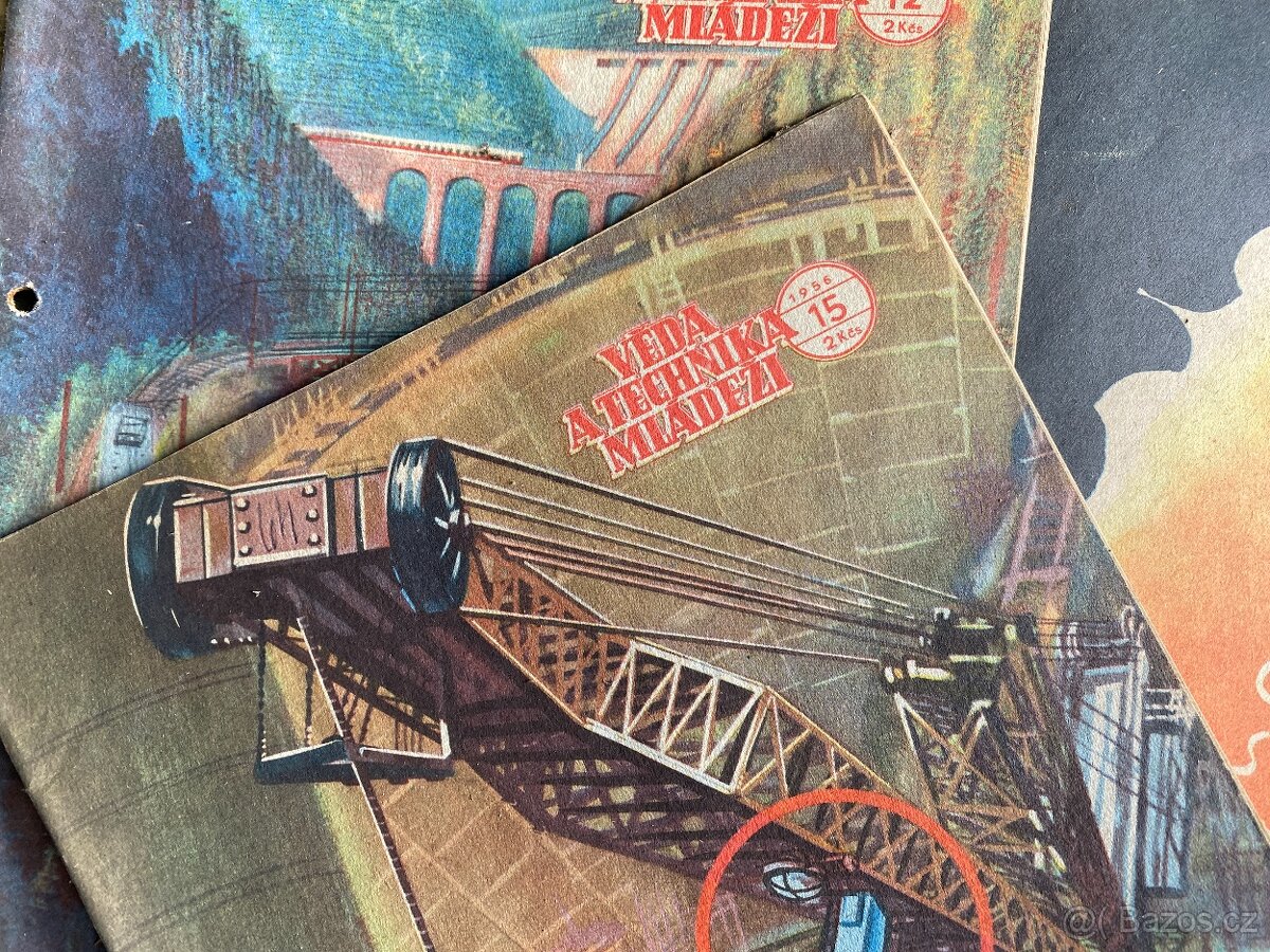 časopis starý časopis věda a technika mládeži 1956 - 4