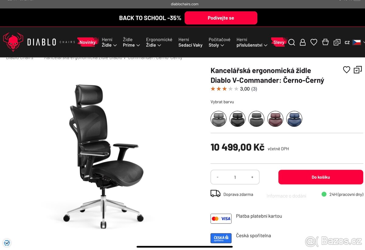 Kancelářská židle Diablo V Commander - 4