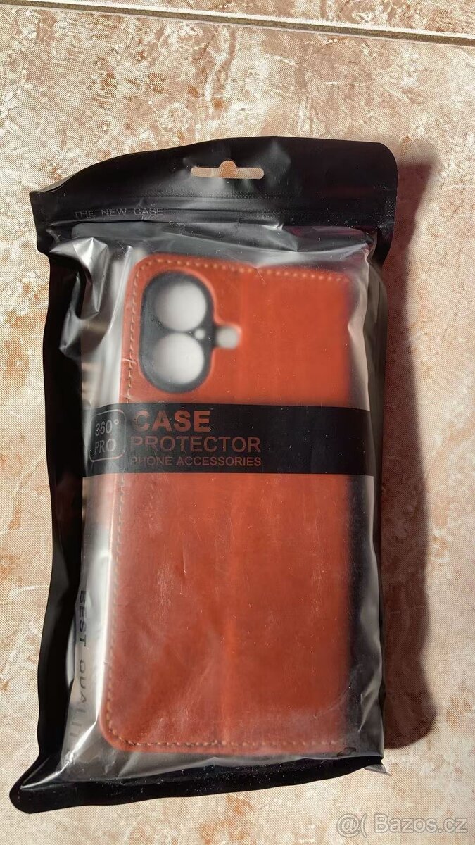 Kožené flipové pouzdro na iPhone + ochranné sklo - 4