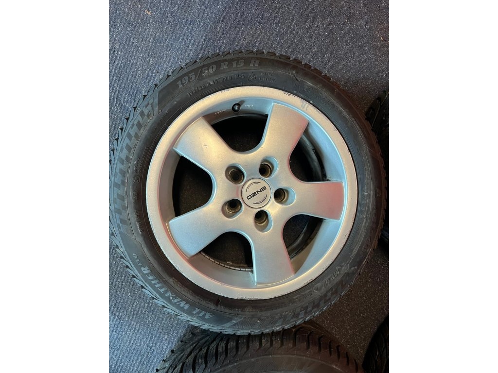 ALU disky ENZO 5x100 R15 6,5Jx15H2 ET 35 se zimními pneu 195 - 4