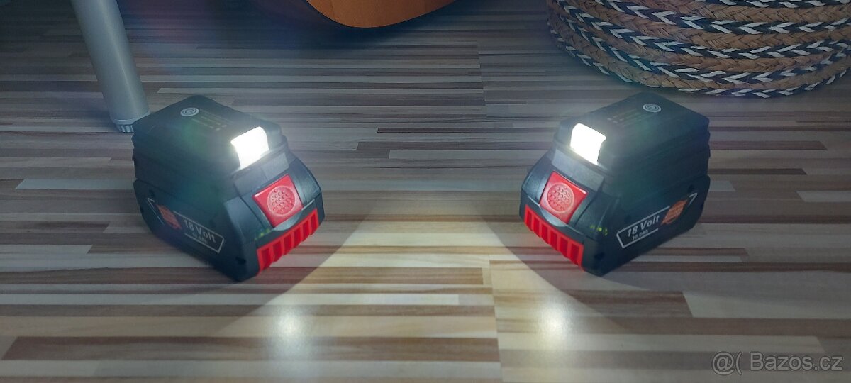 Powerbanka, Aku Bosch 18V s LED svítilnou+2USB, Nové - 4