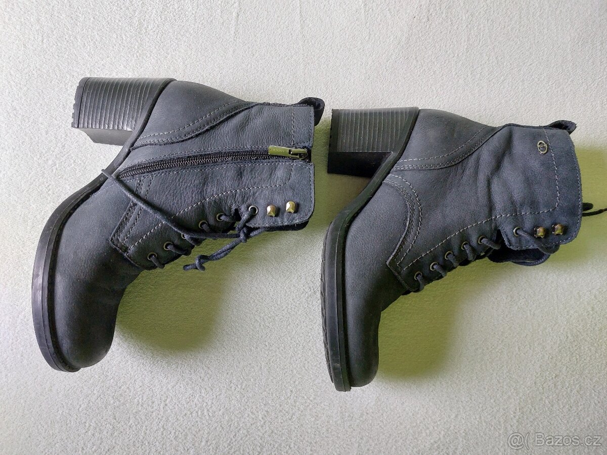 Dámské zimní modré kozačky vel. 36 - 4