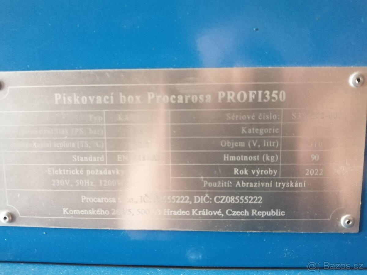Procarosa tryskaci pískovaci box - 4