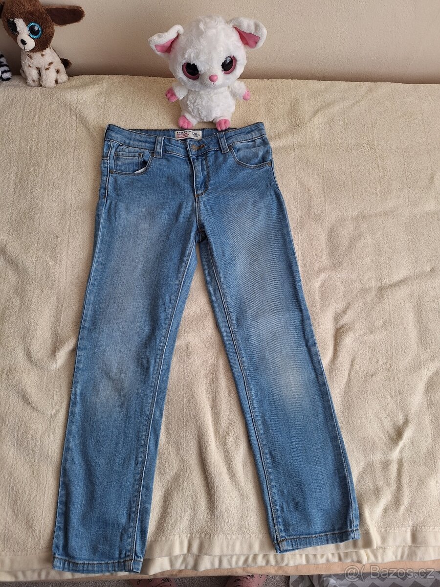 Dívčí džínové kalhoty, džíny 122 - 128 - 4