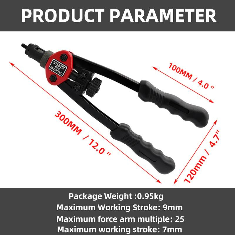 Nýtovací kleště na závitové nýty včetně nástavců - 4