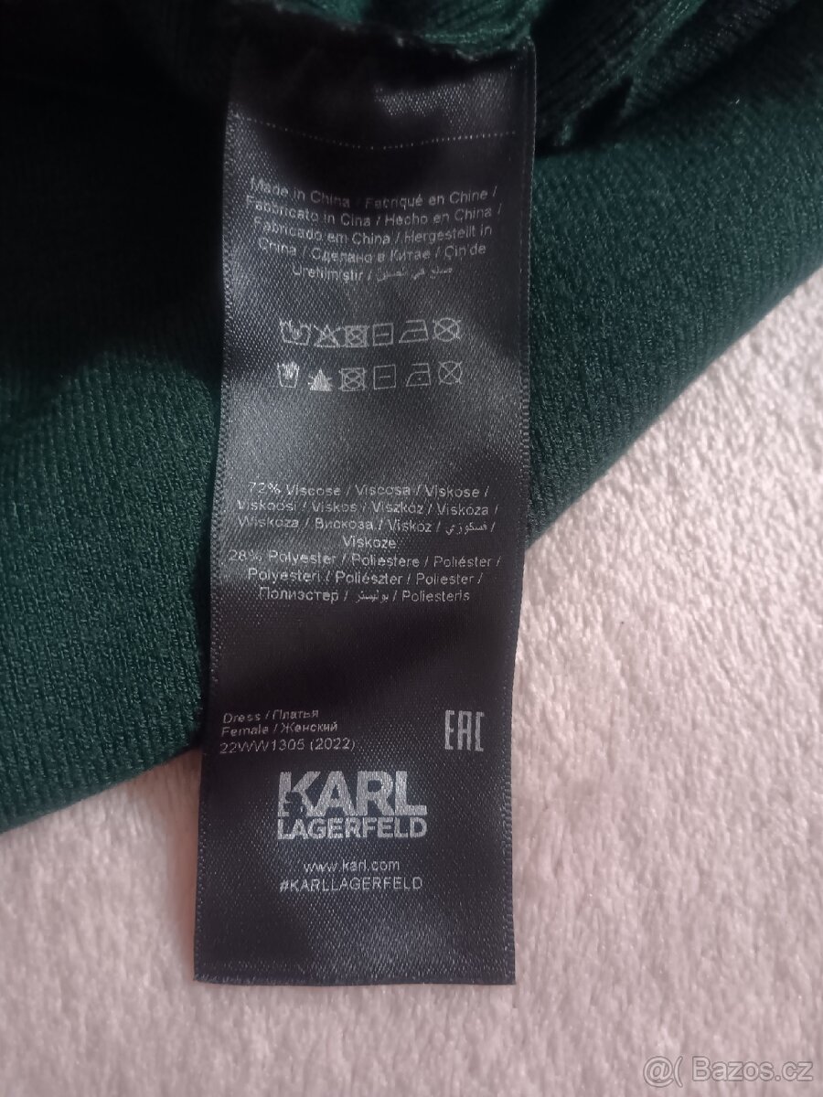 Karl Lagerfeld zelené, pletené šaty,vel.38/40 - 4