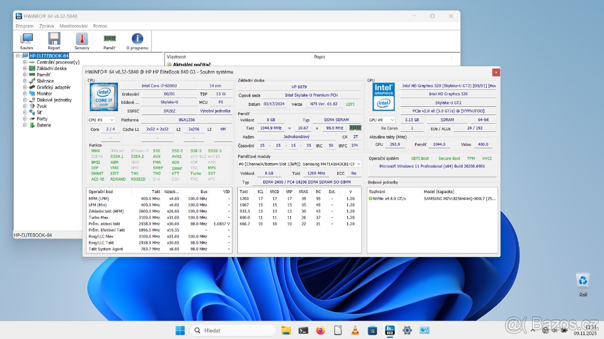 HP EliteBook 840 G3 i7 + dokovací stanice windows11. - 4