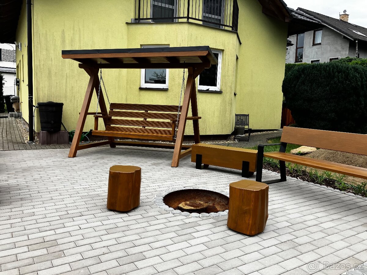 Zahradní dřevěná houpačka - 4