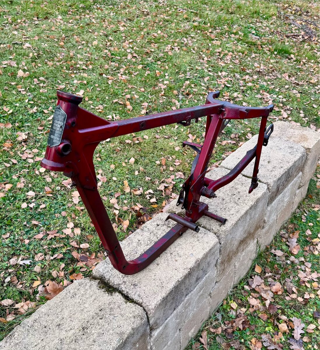 Jawa CZ 250 353 - rám s anglickým štítkem - 4