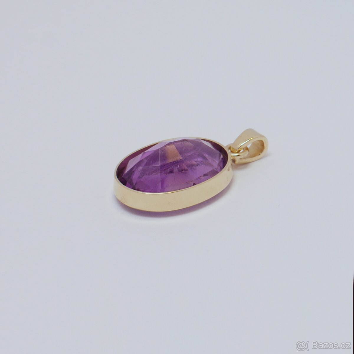 Zlatý přívěsek s ametystem - 4