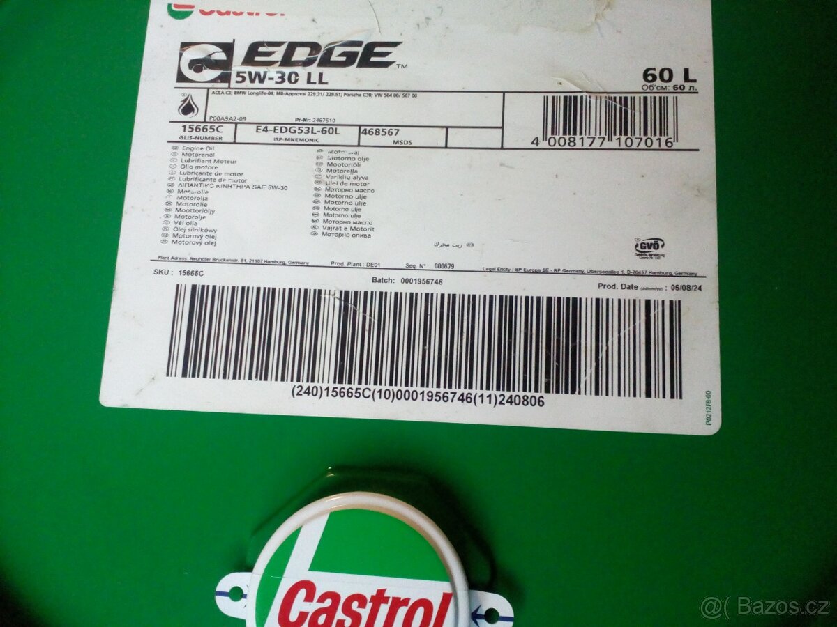 castrol edge 5w-30 LL - motorový olej - 4