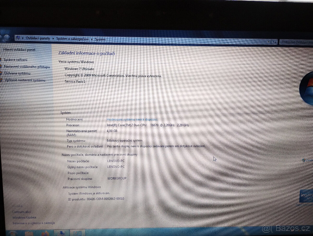 notebook Lenovo ThinkPad SL500 + zdroj a baterie (3hod) - 4