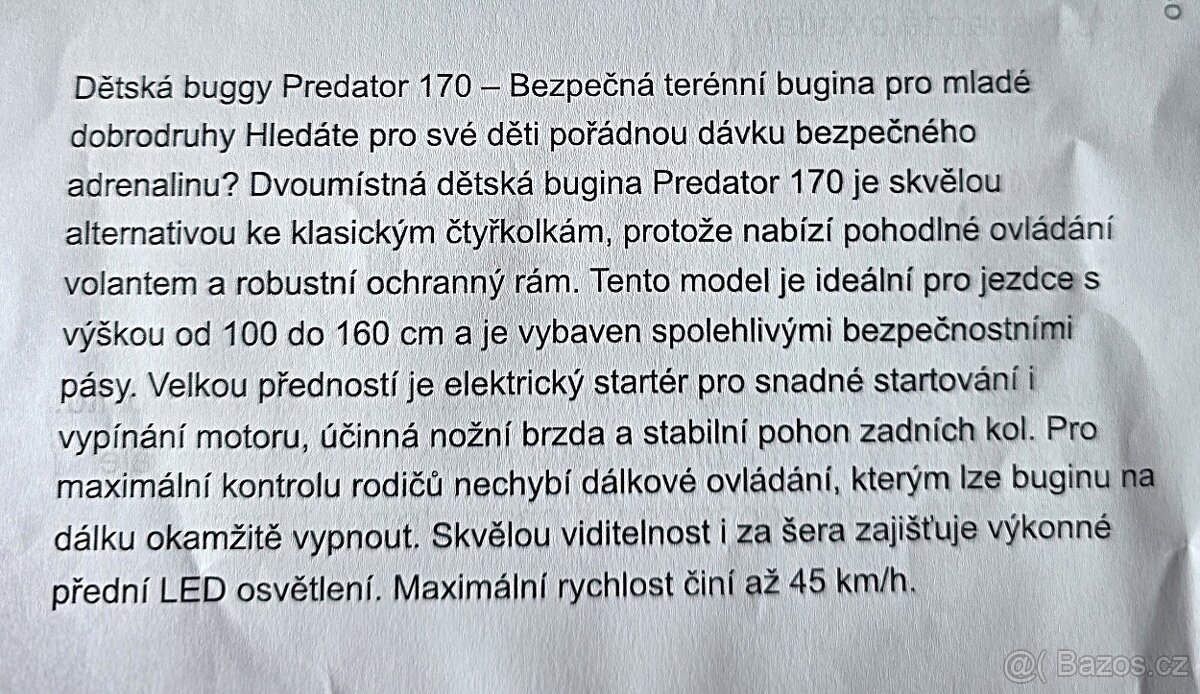 Buggy Predator 170 automat - 4