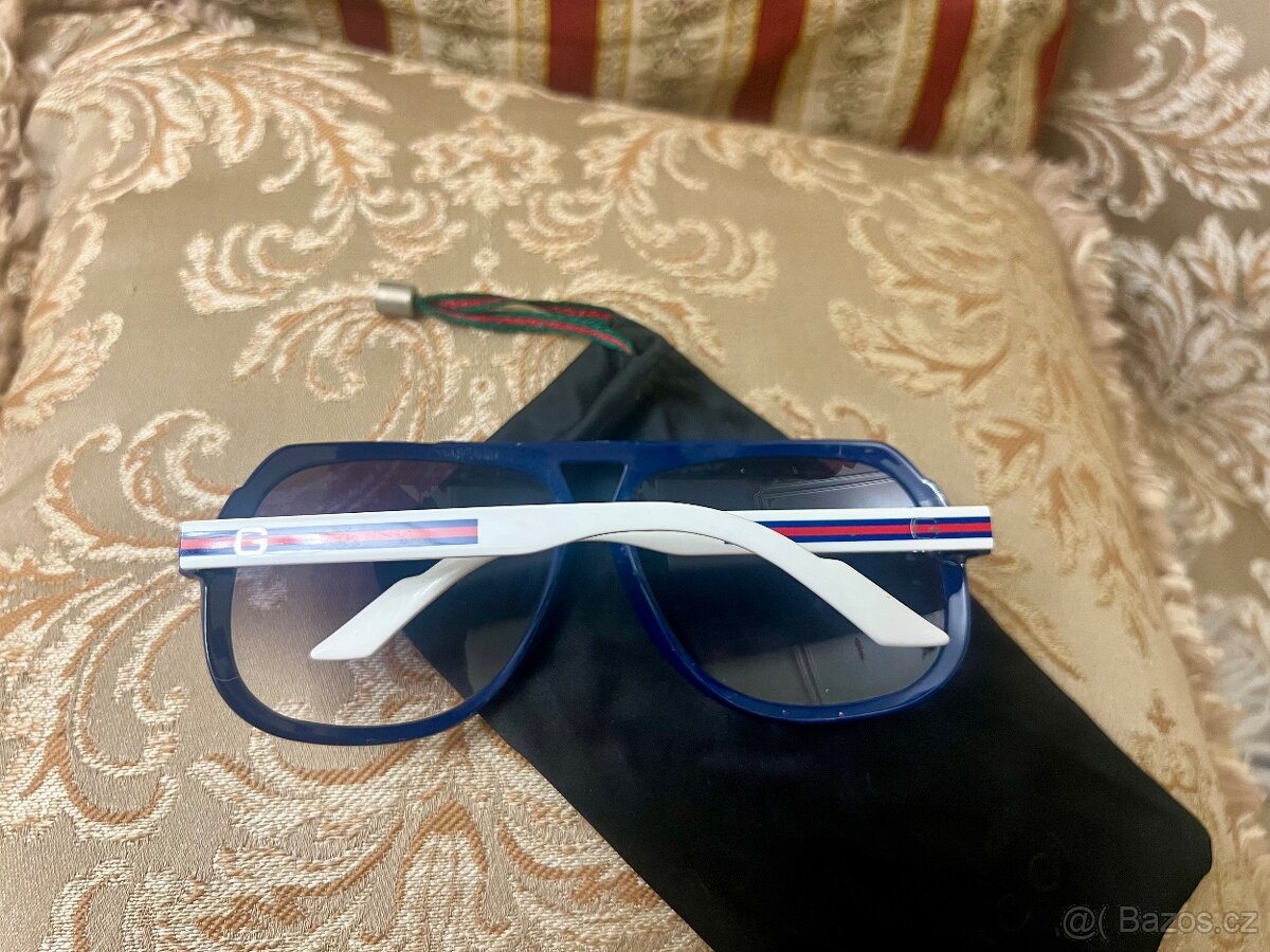 Velké nebesky modré pilotky GUCCI - 4