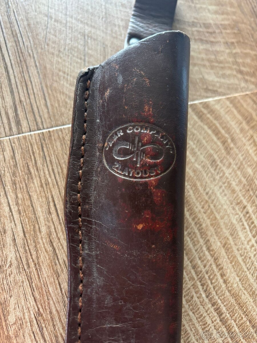 Lovecký nůž A&R Zlatoust RWL-34 – karelská bříza, kožené pou - 4