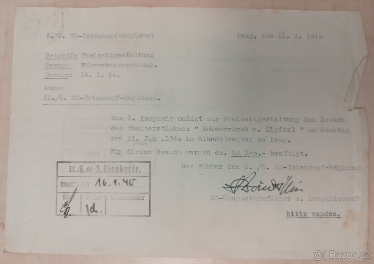 DOKUMENTY PO GENERÁL SS BERNHARD VOSS 5 - 4