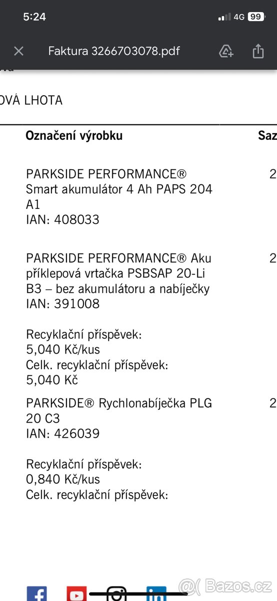 Příklepová vrtačka parkside performance psbsap 20-li b3 - 4