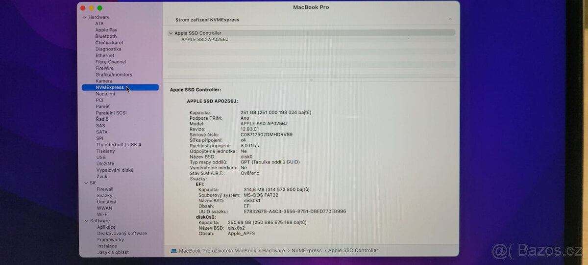 MacBook Pro 13" 2015(A1502)/i5 2,9GHz/8GB RAM/256GB SSD/IRI - 4